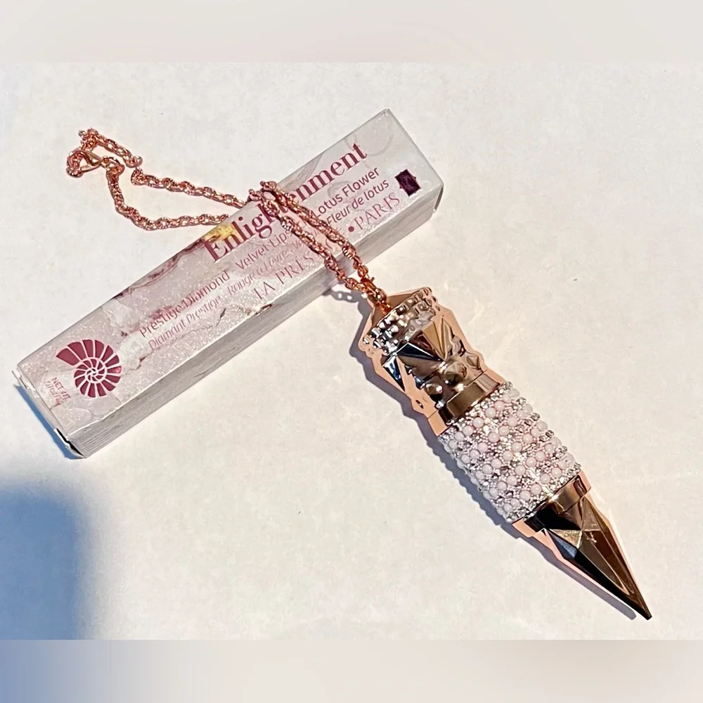 LA PRESTIGE PARIS Lipstick & Case  Lotus Flower Pink. NEW Retail $180
